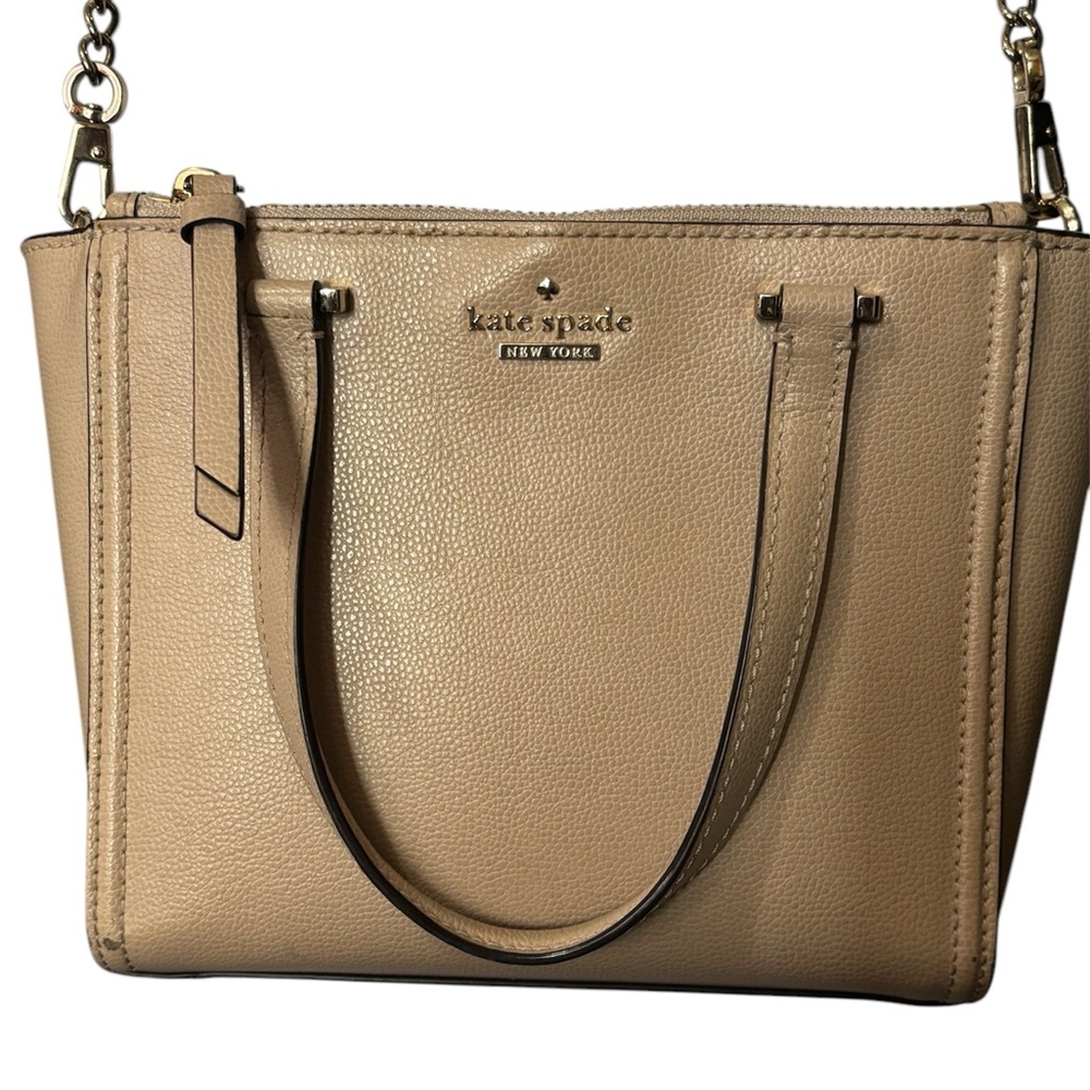 Kate Spade Tan Leather Tote Bag
